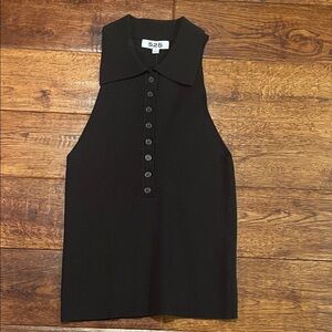 525 America Black Sleeveless Tank Top